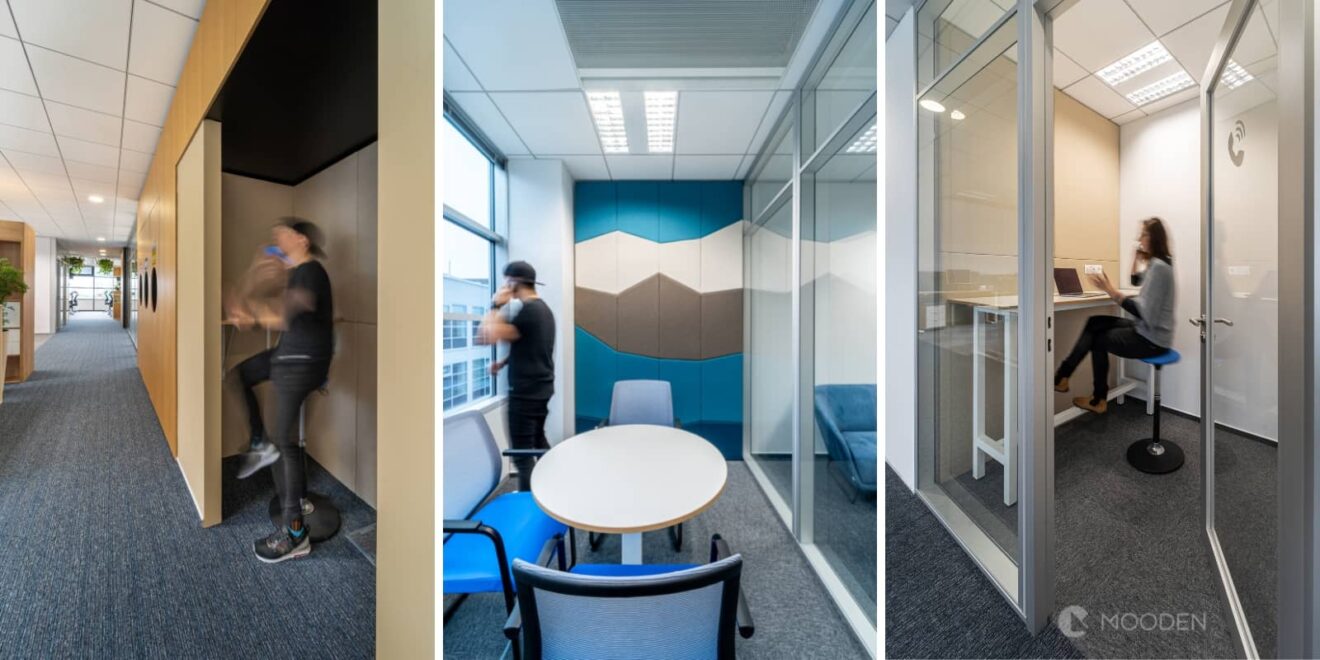 Akustické boxy a budky - snížení hluku v kanceláři