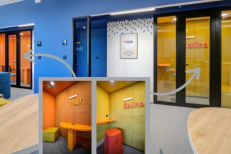 Telefonní boxy zlepšují akustiku v kanceláři