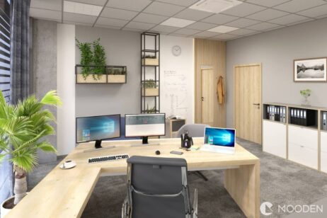 moderní kanceláře ve stylu minimalismu