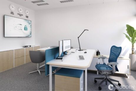 moderní kanceláře ve stylu minimalismu