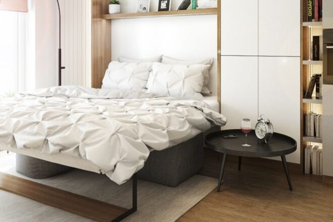sklápěcí postel do malého bytu