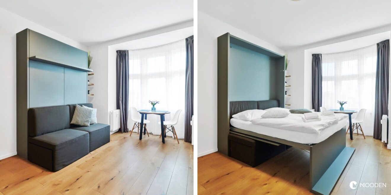 Sklápěcí postel v malém bytě nebo garsonce