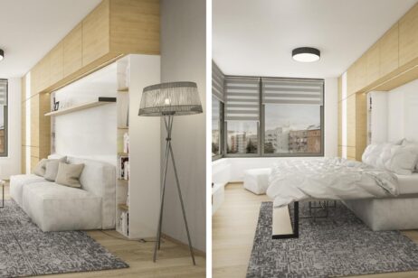 Sklápěcí postel v malém bytě nebo garsonce