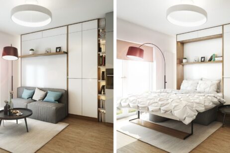 Sklápěcí postel v malém bytě nebo garsonce