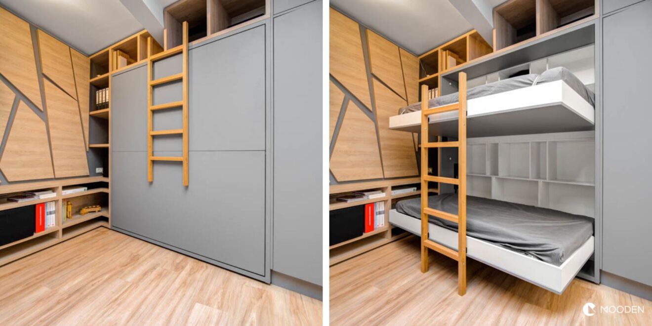 Sklápěcí postel v malém bytě nebo garsonce