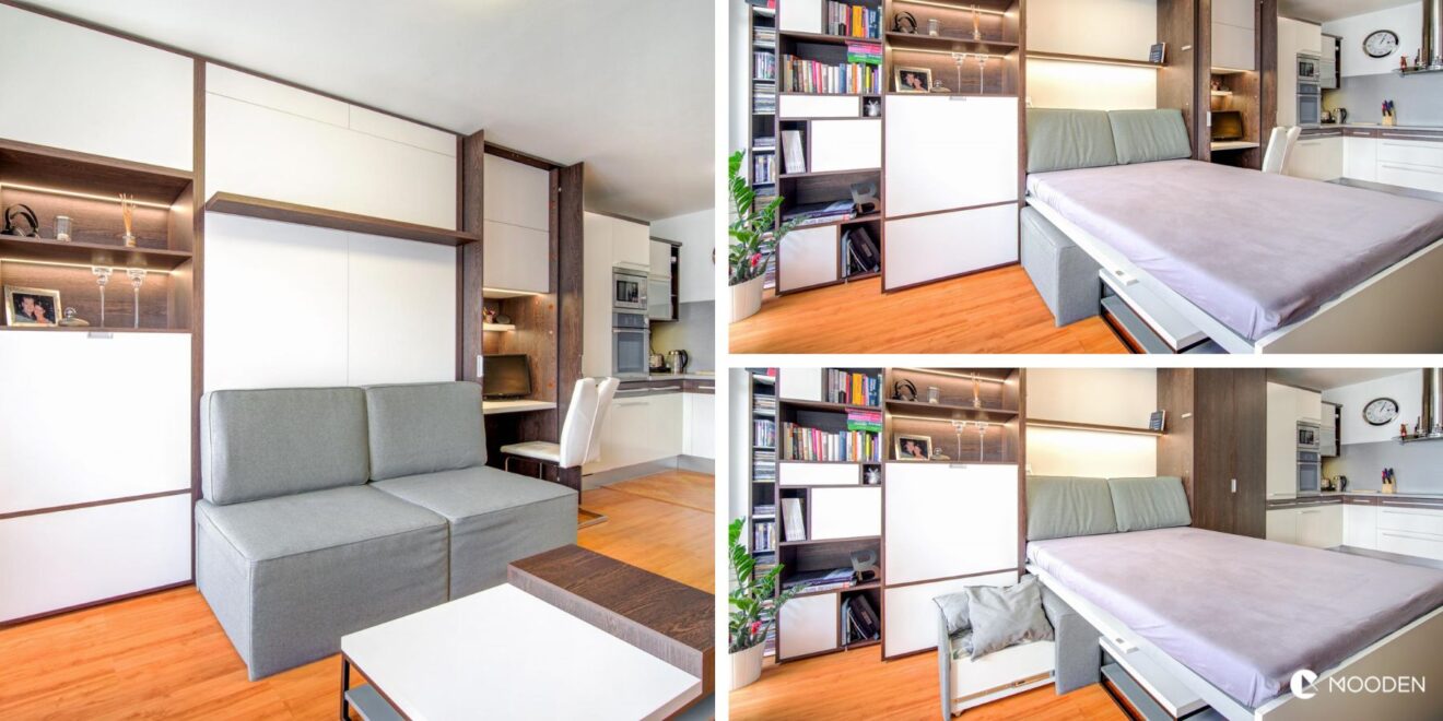 Sklápěcí postel v malém bytě nebo garsonce