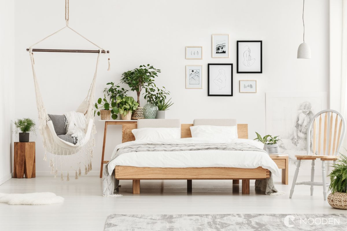 živé rostliny v ložnici inspirace