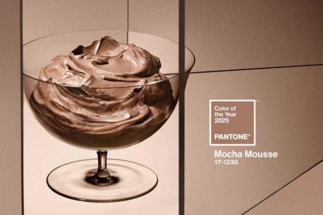 Mocha mousse pantone barva roku 2025 interier